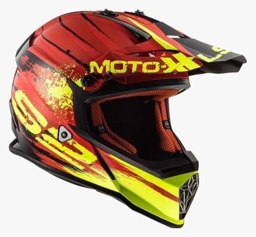 Casco Moto Ls2 Mx 437 Fast Gator Motocross Maldonado Motos