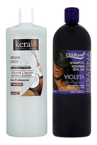 Keratina Keraliss Coco + Shampoo Look Repair Violet 1.000 Ml