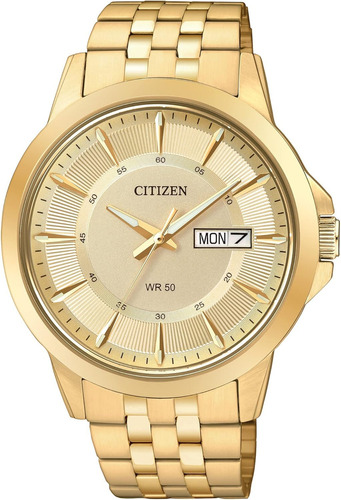 Men 's Crystal-accent Goldtone Reloj De Acero Inoxidable