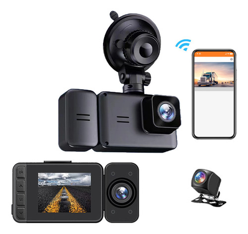 Grabadora De Conducción De Coche Dash Cam Wifi 1080p Fhd De