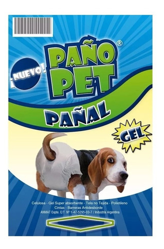 Pañal Paño Pet Chico Para Mascotas Hasta 1 1/2kg