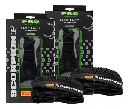 Par Pneu Pirelli Scorpion Pro Aro 29 X 2.20 Kevlar Sem Arame Cor ...