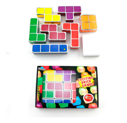 Lampara Tetris Moderna Veladora Led Juego Decoración