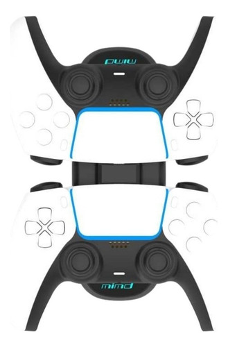 Cargador Rápido Base Dual Para Joysticks Ps5 Led Usb Color Negro