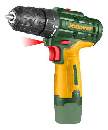 Taladro 3/8 10mm + Batería 1.5 Amperes Jadever Color Verde Frecuencia 50/60Hz