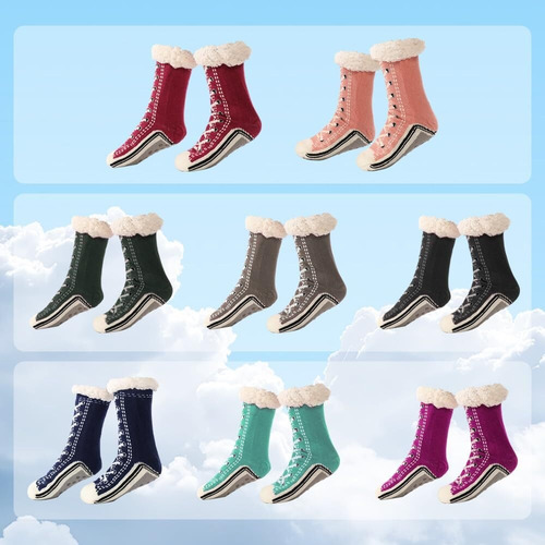 Cashmere Calcetines Termicos Mujer, Calcetines Mujer Es Esponjosos