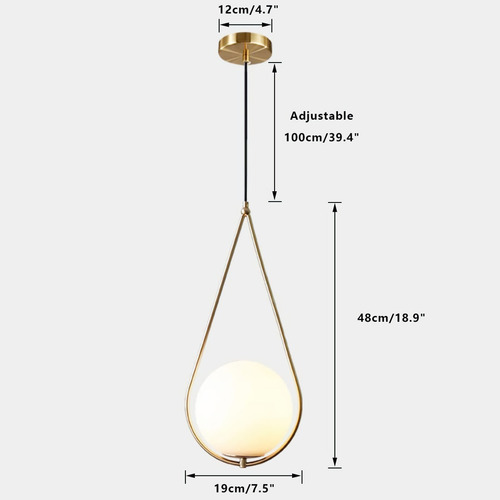 Lampara De Techo Nórdica Modelo Gota Minimalista