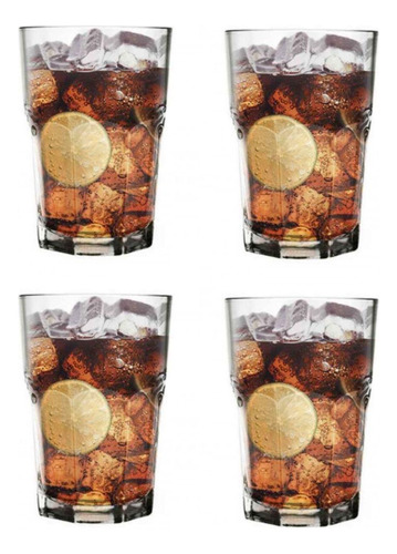 Conjunto 4 Copos Bristol Long Drink Suco E Milkshake 520ml