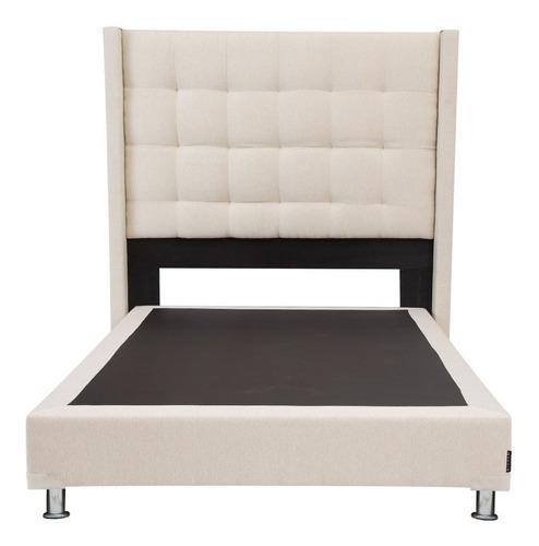 Cabecera + Box Matrimonial Dicasa Titan Crema Bond