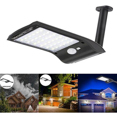 Luz Solar De Pared M 36 Led Para Exteriores Con Sensor De Mo