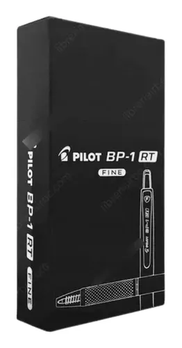 Caja 12 Bolígrafos Pilot Plumas Bp1 Rt Retráctil Punto Fino Color de la  tinta Color Color del exterior Negro