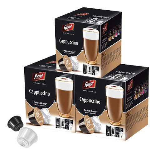 Cápsulas Cappuccino Dolce Gusto René Coffee X3 Cajas