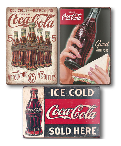 Clolinse Carteles De Lata De Coca Cola | Decoracion De Metal