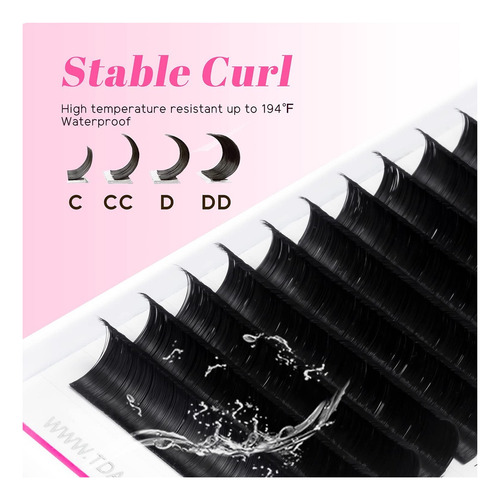 Tdance Extensiones De Pestañas Volumen Rápido 0.05 D Curl
