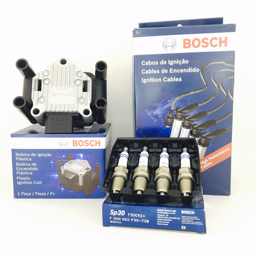 Kit Vela Cabo Bobina Ignição Golf 1.6 2013 Original Bosch