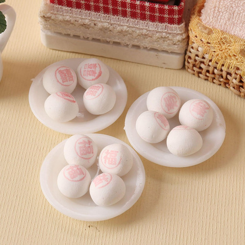4x Casa De Muñecas Postres Chinos Juegos De Imaginación Fu