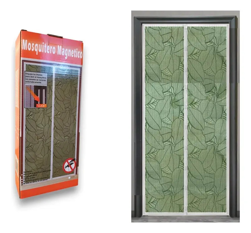 Cortina Mosquitero Magnética Puerta Anti Mosquitos 90x210 Cm Hojas