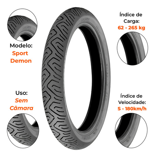 Pneu Traseiro Fazer 150/ Factor 150 90-90-18 Sport Technic