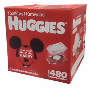 Toallitas Húmedas Huggies Cuidado Hidratante 6 Pk/80pz 480pz