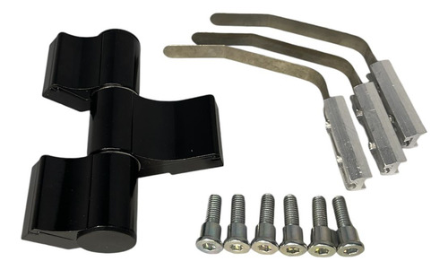 Bisagra Domina H103 Puerta Aluminio 3 Cuerpo A30 Reforzada Color Negro