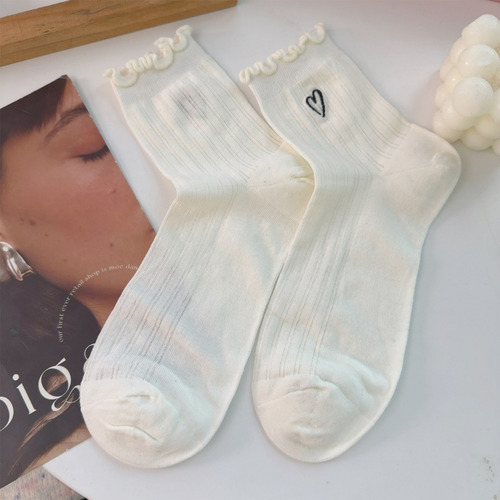 Calcetines Casuales De Algodón Con Estampado Love Print Para