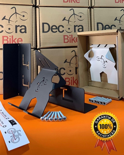 Imagem 2 de 10 de Suporte De Parede Bicicleta Decora Bike Horizontal Pendurar Cor Preto