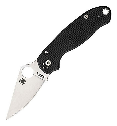 Spyderco C223gp Plain Edge Negro Cuchillas Plegables