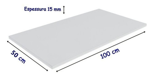 Tabua De Corte 100 X 50 Cm X 15 Mm Polietileno Laticínios