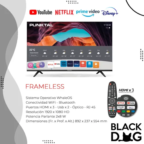 Smart tv Punktal Fhd Frameless 40 Pk-40 Wos
