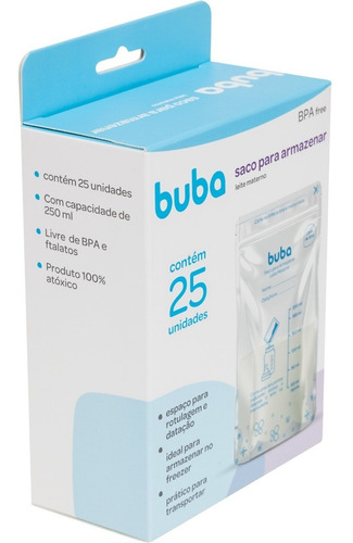Imagem 2 de 3 de Saco Para Armazenar Leite Materno - 200ml - 25uni