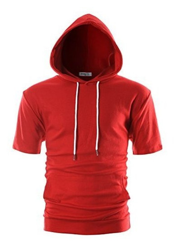 Imagen 2 de 4 de Ohoo Sudadera Con Capucha Ligera De Manga Corta Para Hombre