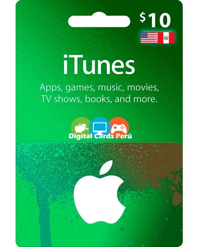 Apple Itunes 10 Dolares Americana - Itunes Store Gift Card U