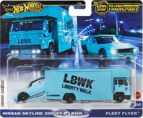 ☆ホットウィール　チームトランスポート　LBスカイライン＆R34☆ Nissan Skyline Liberty Walk Team Transport Hot Wheels 1/64