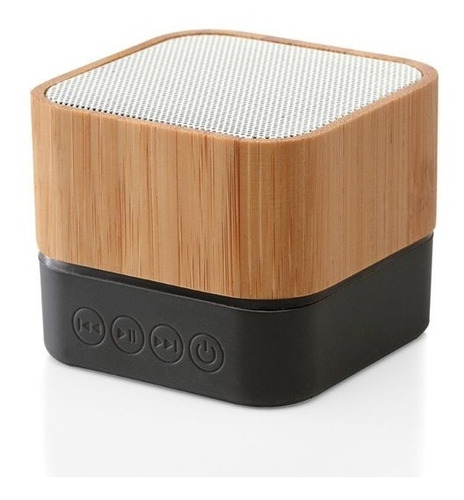 Parlante Mini Speaker Con Logo Empresa Bluetooth Bamboo X25u