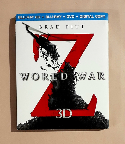 World War Z - Blu-ray 3d + Blu-ray 2d + Dvd Original