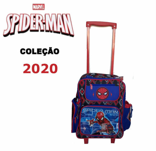 Mochila Escolar Infantil Rodinhas Homem Aranha Spider-man