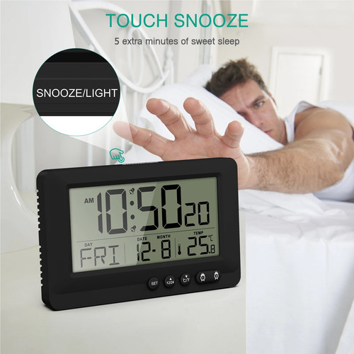 Reloj Despertador Digital Con Pantalla Lcd Y Alarma De Viaje