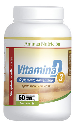 Vitamina D3 2000 Ui 60 Capsulas Sabor no aplica