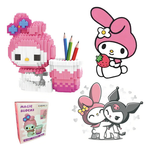 Kit Bloques Construcción Armables Melody Rompecabezas 3d Cantidad De Piezas 2257 Versión Del Personaje My Melody