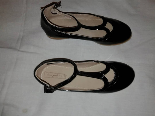 Zapatos Zapatillas Zara Girls Negros Patentes 28
