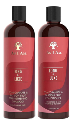 As I Am Long & Luxe Champu Fortalecedor + Acondicionador 12o