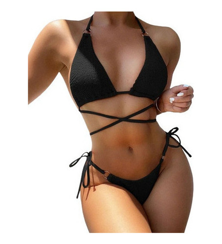 Conjunto De Bikini Clásico Sexy Sólido