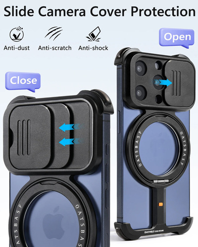 Funda Magnética For iPhone 16 Pro Max Con Funda De Cámara