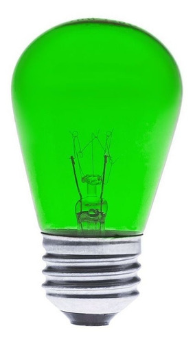 Foco Anuncio Lummi S1410 Incandescente 10w E26 Vela Luz Verde
