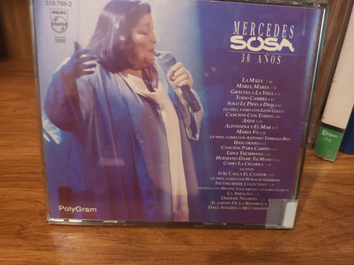 Mercedes Sosa 30 Años De Su Musica Cd Original 