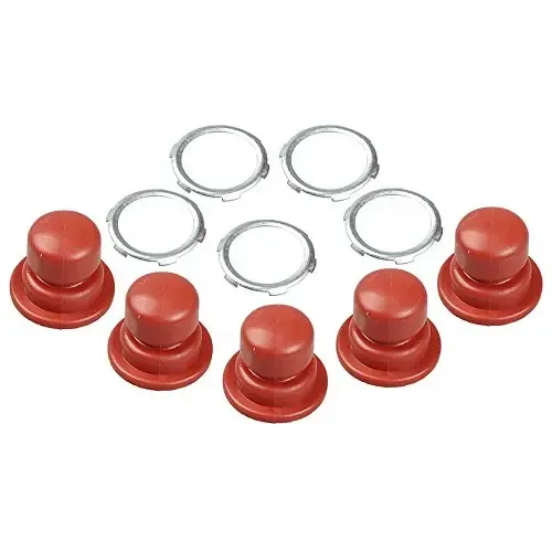 8 Bombillas De Cebado Para Carburador – 4 Rojas Y 4 Transparentes – Compatibles Con Zama 0057003, 0057004, 0057025 – Para Motosierras Y Cortacéspedes