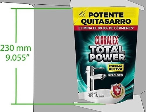 Limpiador Cloralex Total Power Espuma Activa Sin Z Cloro