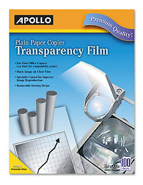 Apollo Vpp201cea Plain Paper B/w Laser Transparency Film Vvc