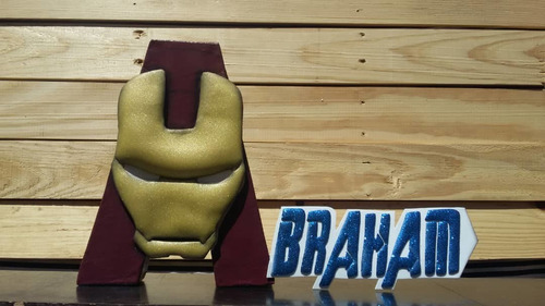 Imagen 5 de 9 de Letras 3d Figuras Avengers Fiestas Niños