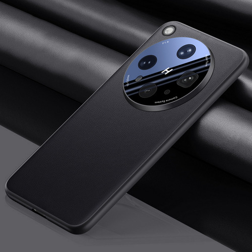 Funda Circular De Tpu, Piel Y Metal Con Protección De Cámara Para Oppo Find X8 Ultra X8s + Para Find X8 Pro X8, Funda Trasera Delgada Y Dura